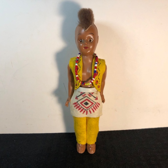 1950s Native American Doll W/Mohawk sleepy eyes 👀 - Picture 12 of 13